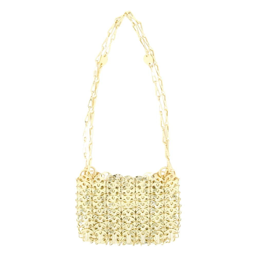 Rabanne Women's Yellow Iconic 1969 Golden Nano Bag - Shoulder Bags - One Size - Bags