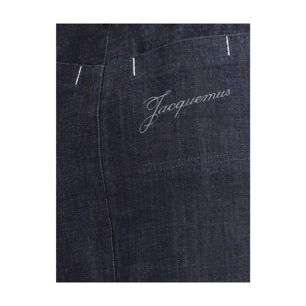 Jacquemus Denim Pencil Rok met Rits Blue Dames