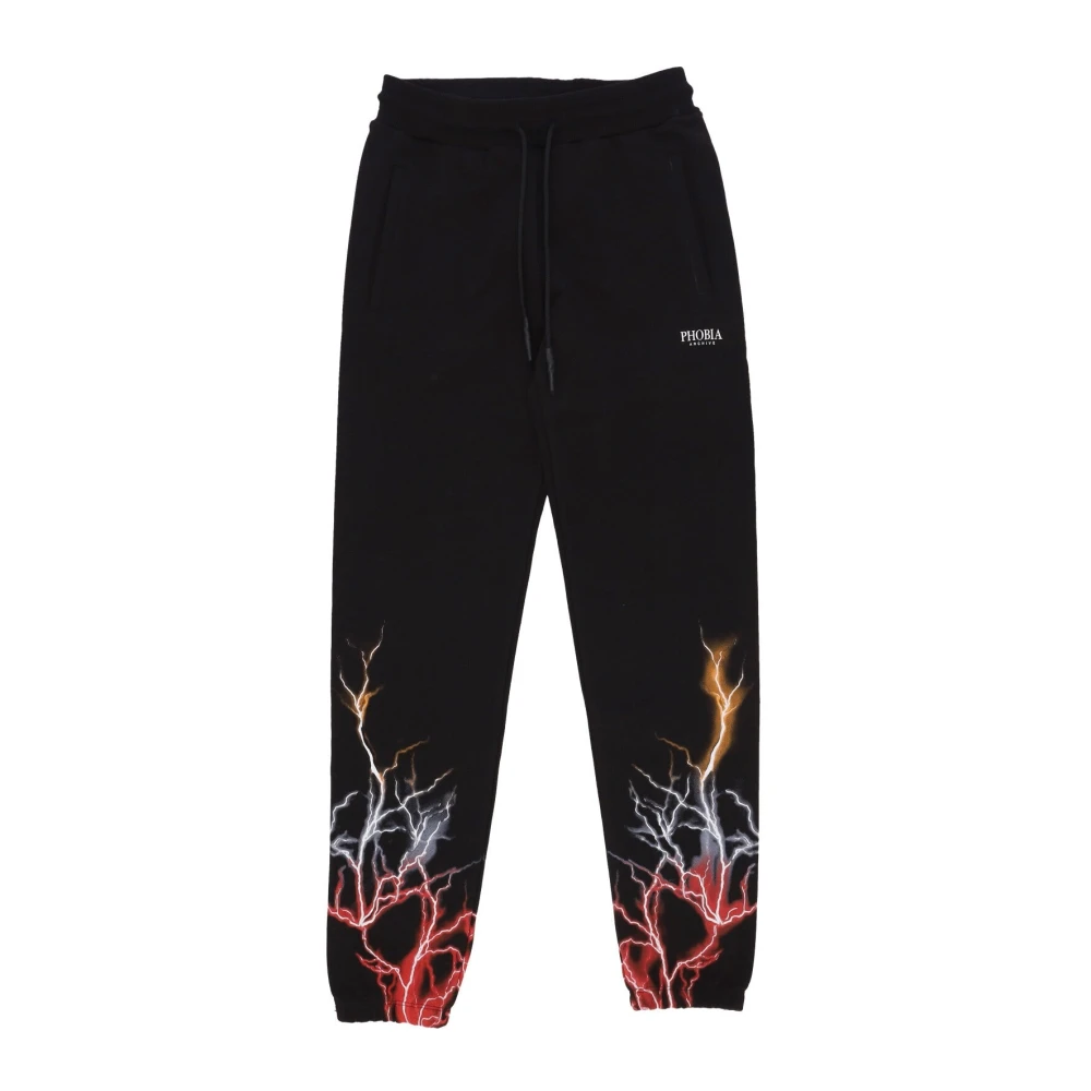 Phobia Archive Mannelijk Zwart Broeken Heren, Xl, Katoen, Lightning Pants