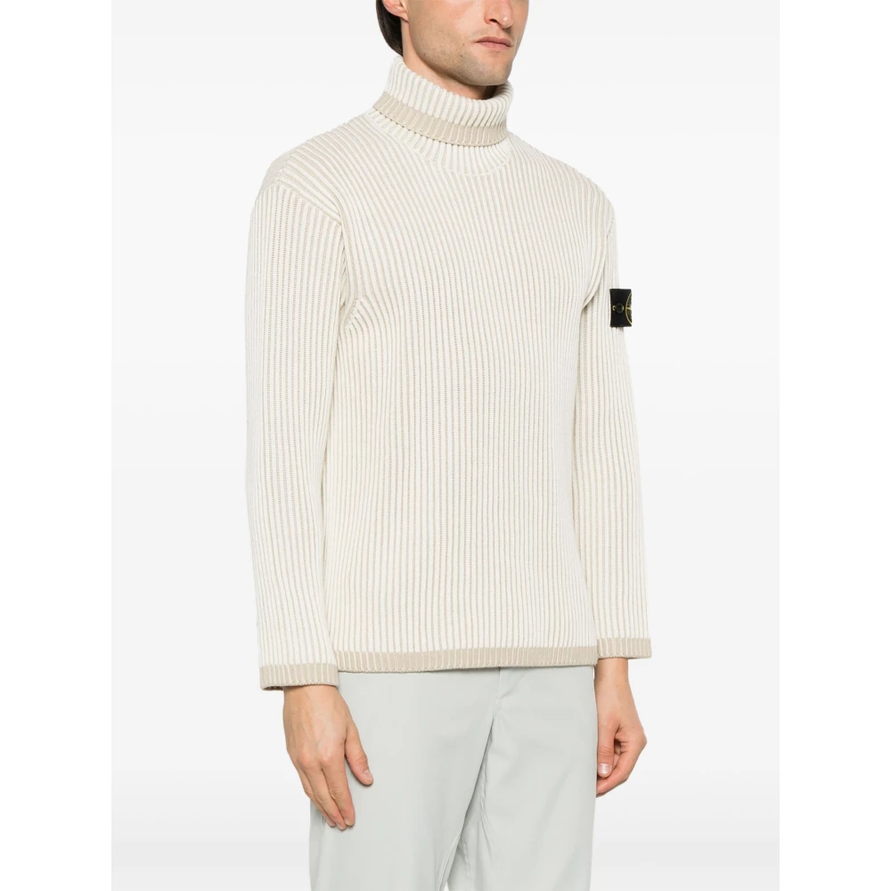 Stone Island Stijlvolle Gebreide Trui Beige Heren