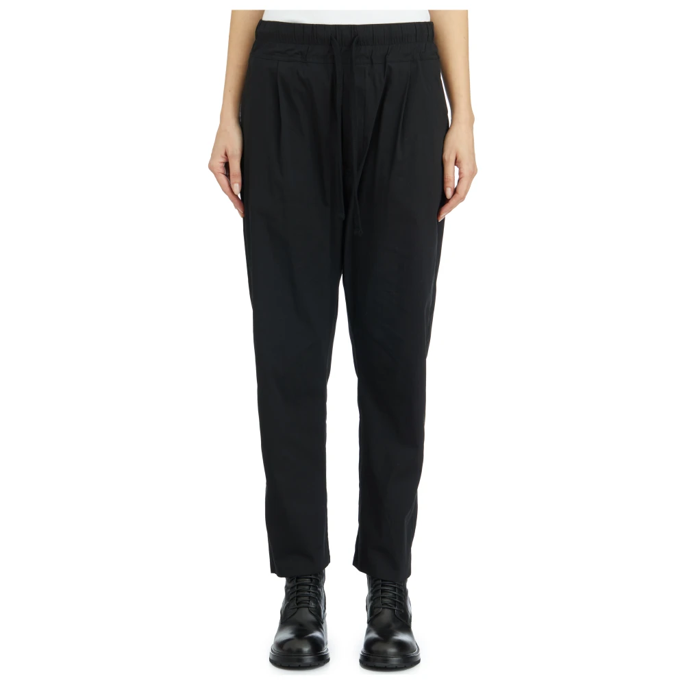 Thom Krom Lage Kruis Katoenen Broek Black Dames