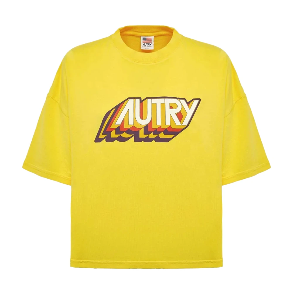Autry Gele T-shirts en Polos Yellow Dames
