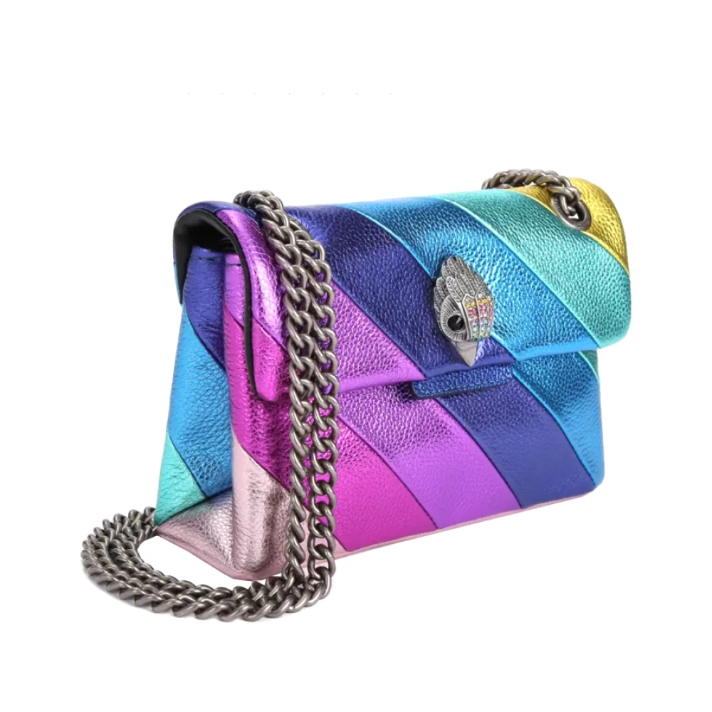 Kurt Geiger Regenboog Gestreepte Leren Mini Tas Multicolor Dames