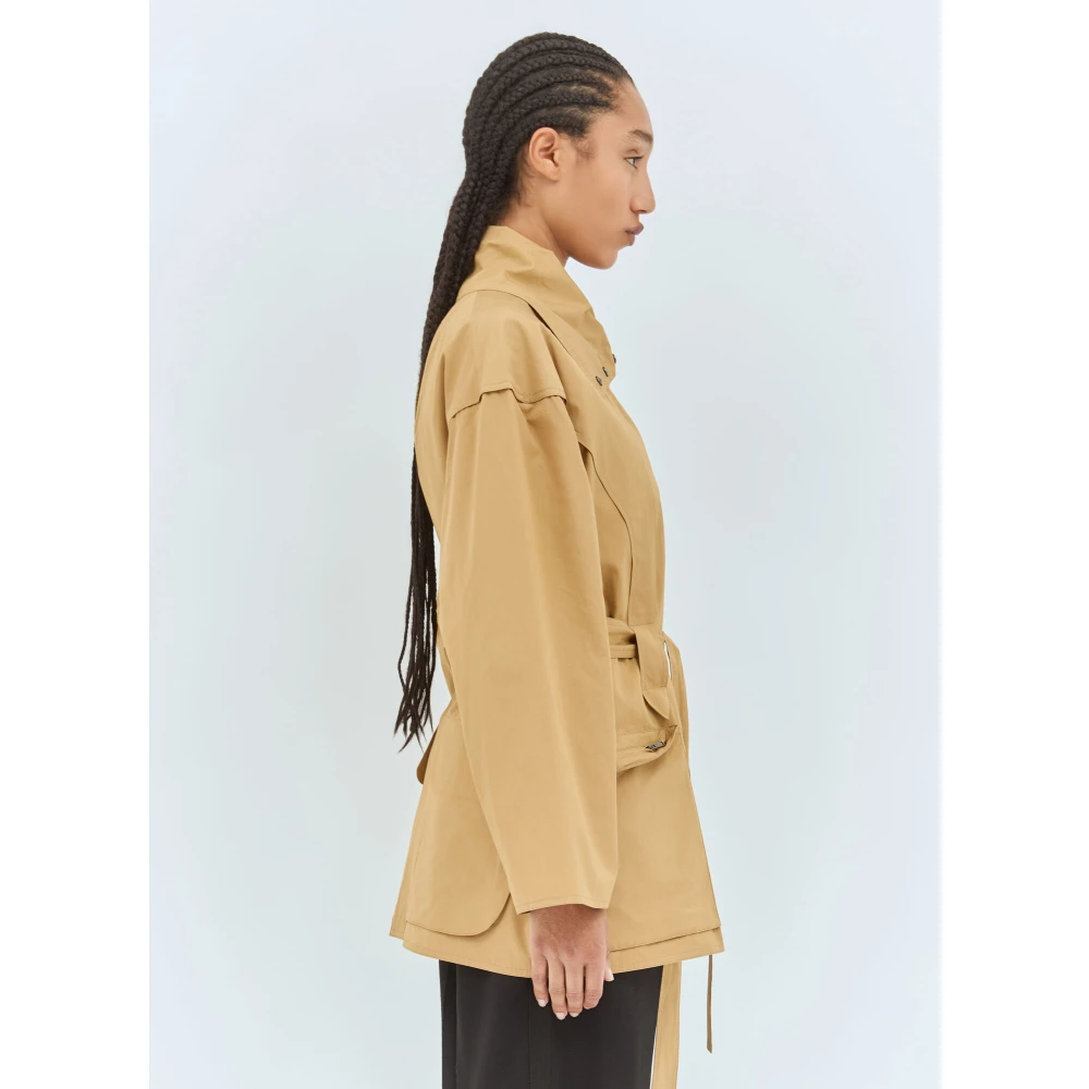 The Row Technische Katoenen Jas Brown Dames