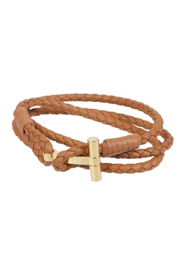 Flätat läder T-armband