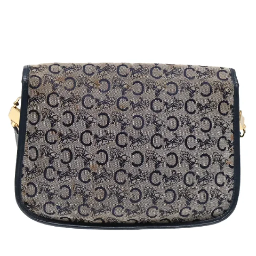Celine Vintage Pre-owned Canvas shoulder-bags Blue Dames