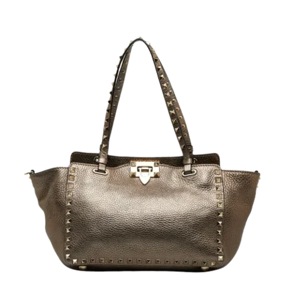 Valentino Vintage Pre-owned Leather totes Brown Dames