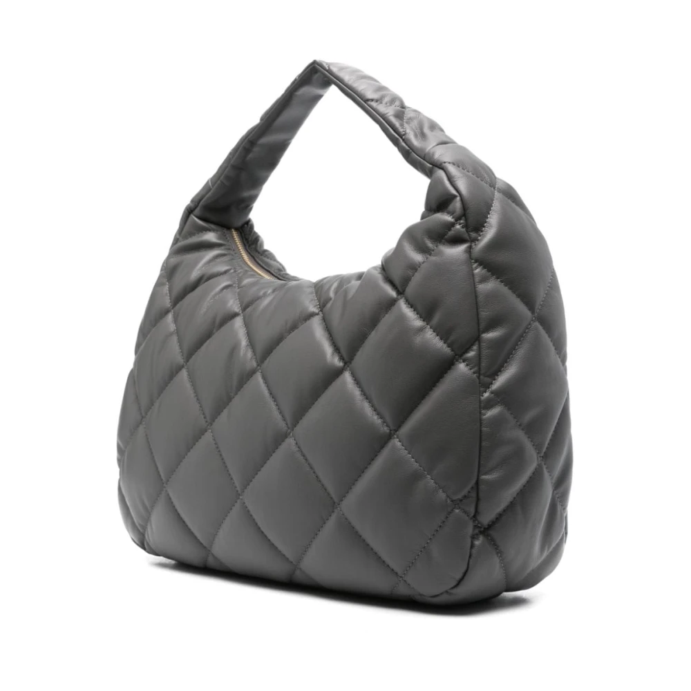 Twinset Grijze Diamantquilted Handtas Gray Dames
