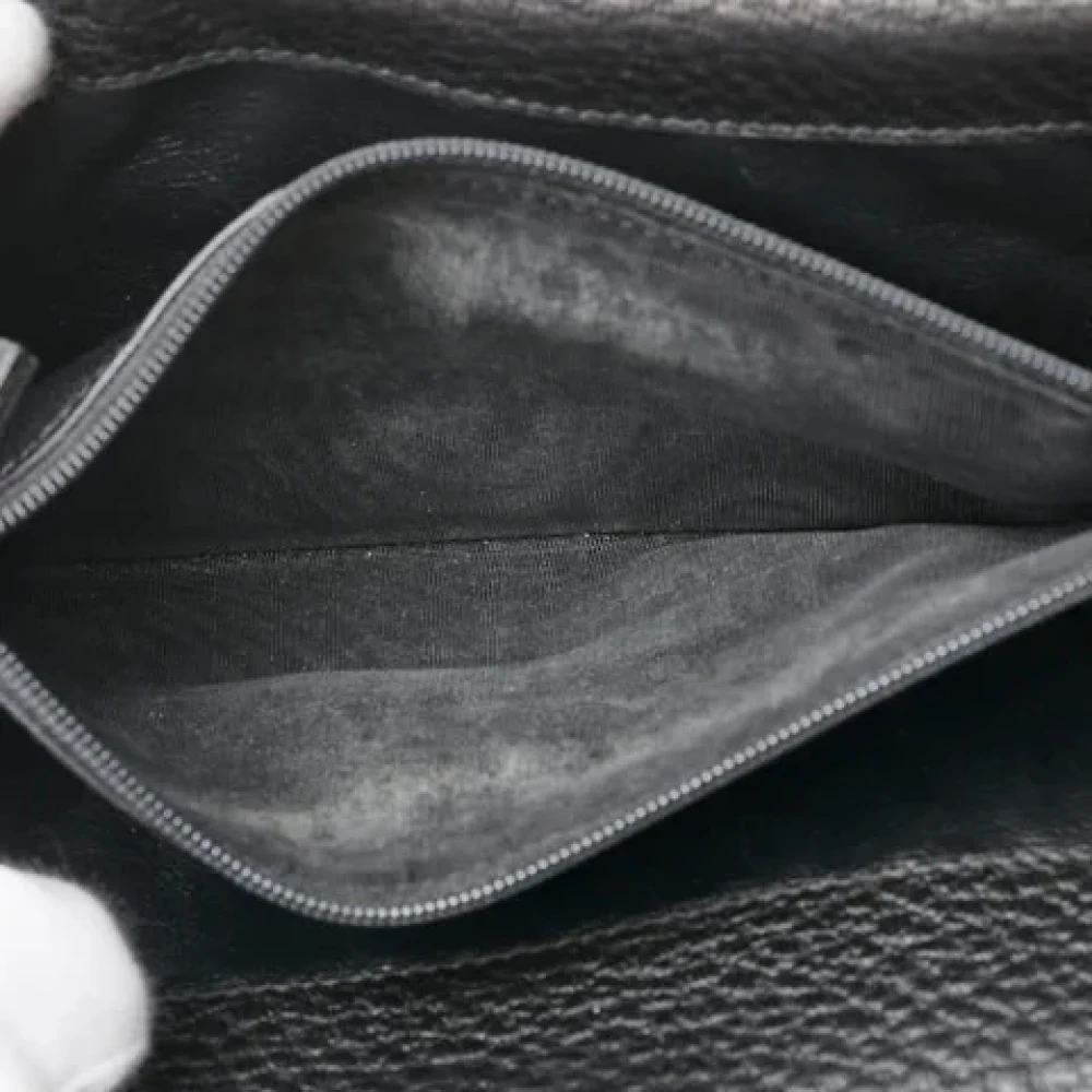 Gucci Vintage Pre-owned Leather wallets Black Dames