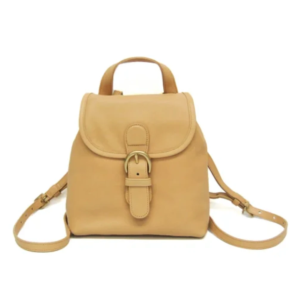 Coach Pre-owned Leather backpacks Beige Dames