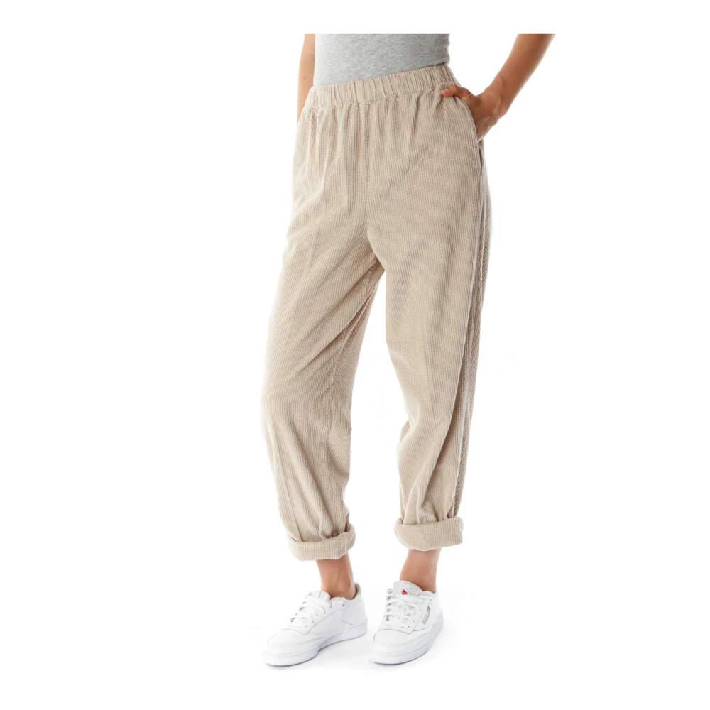 American Vintage Donna Beige - Padow Pants - Trousers - S