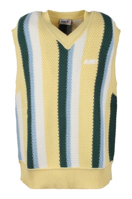 gilet-en-tricot-de-coton-multicolore