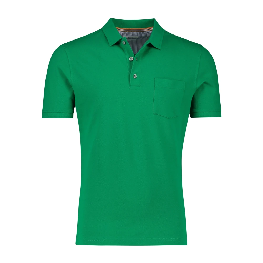 BRAX Groen poloshirt korte mouw Green Heren