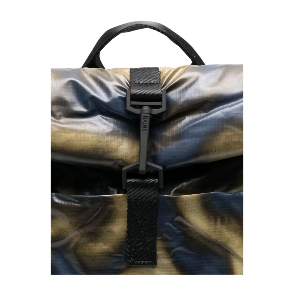 Rains Zwarte Waterdichte Rolltop Rugzak Multicolor Unisex