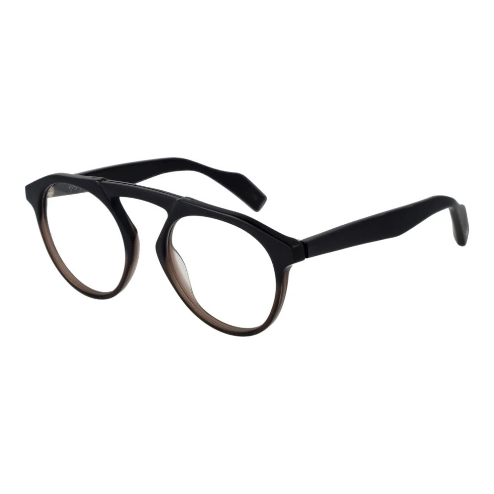 Yohji Yamamoto Men's Black Aviator Optical Frames