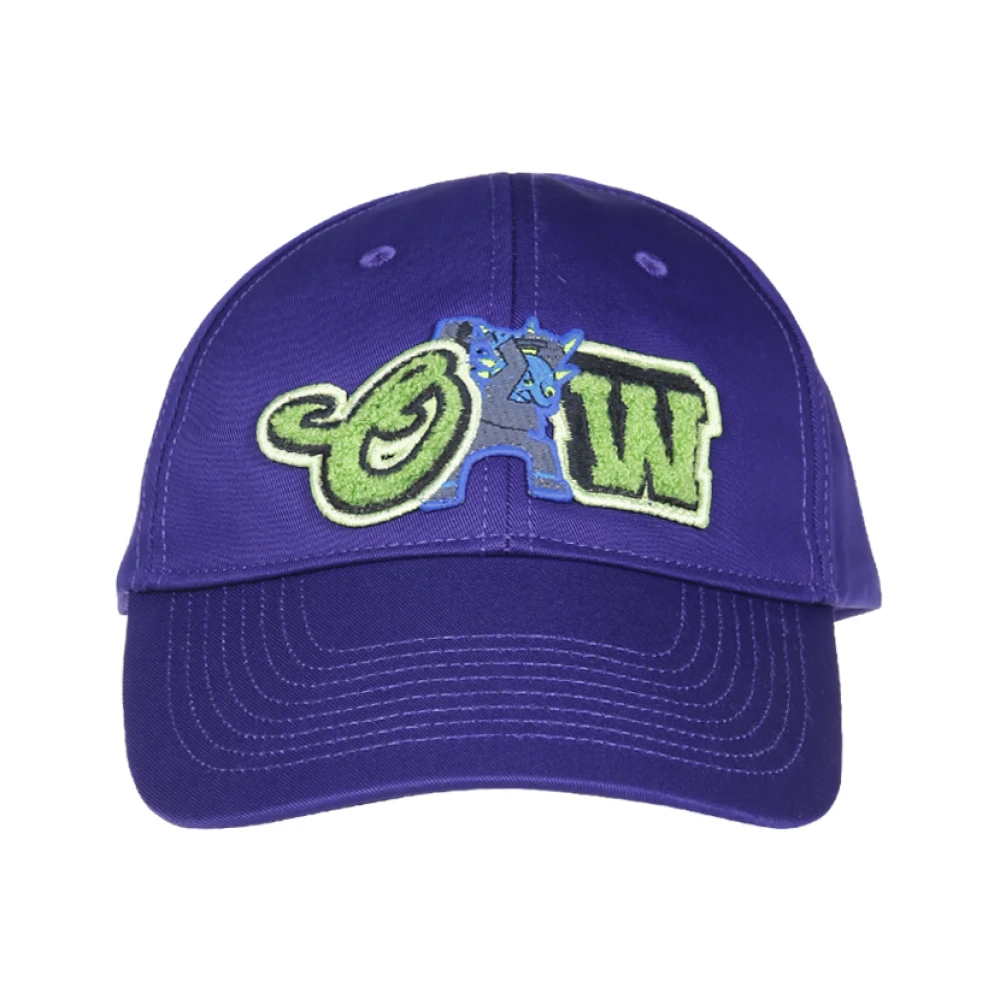 Off White Boys Purple Hats & Caps, One Size, Varsity Baseball Cap