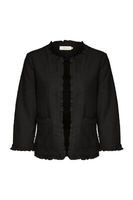 black-cardigan-with-ruffle-edges