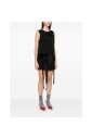 black-pleat-strap-dress