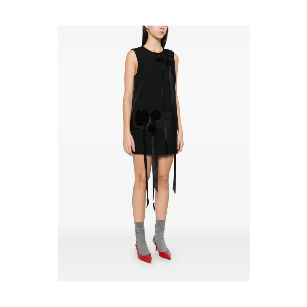 BAUM UND PFERDGARTEN Zwarte Plooi Strap Jurk Black Dames