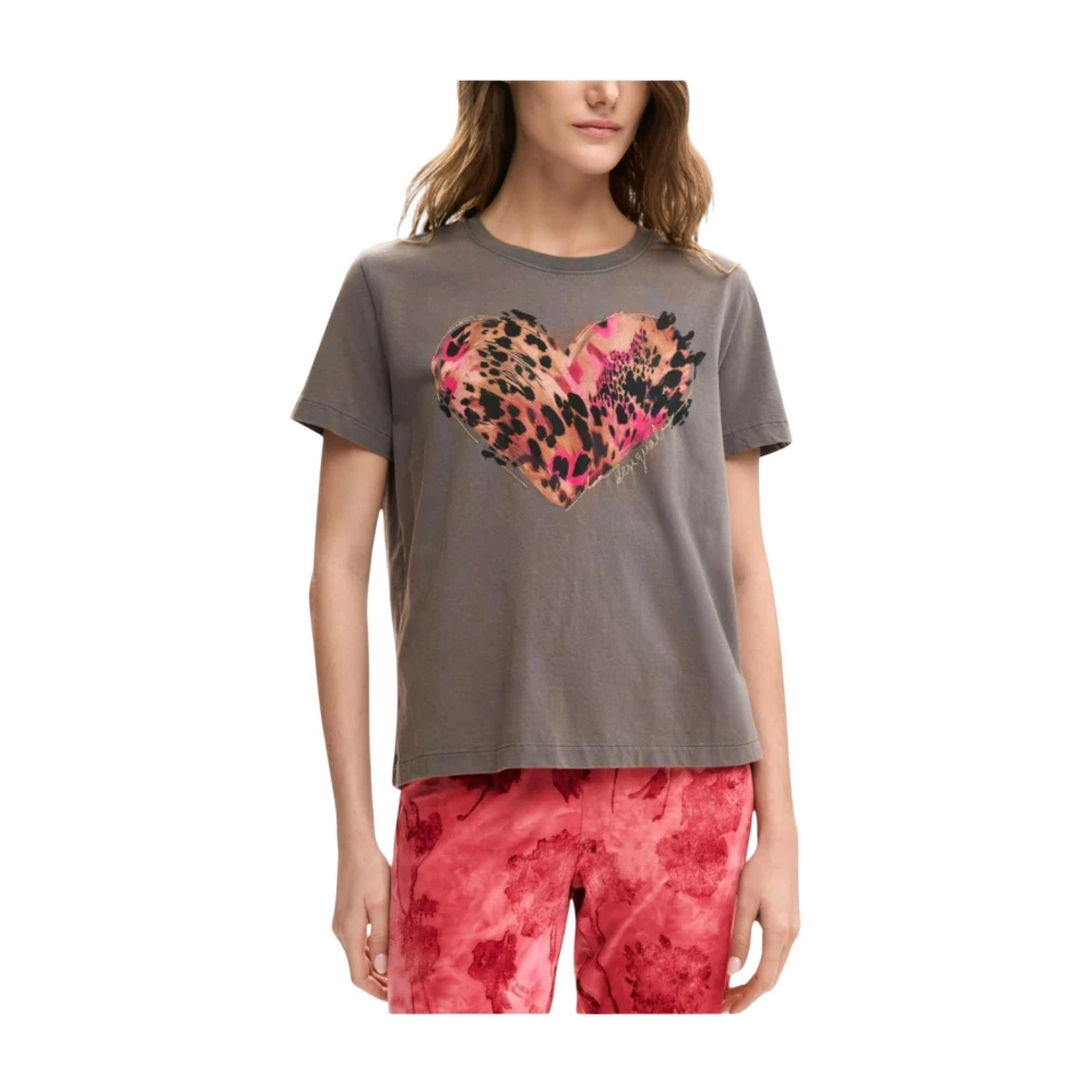 Desigual Women's Gray Printed T-Shirt