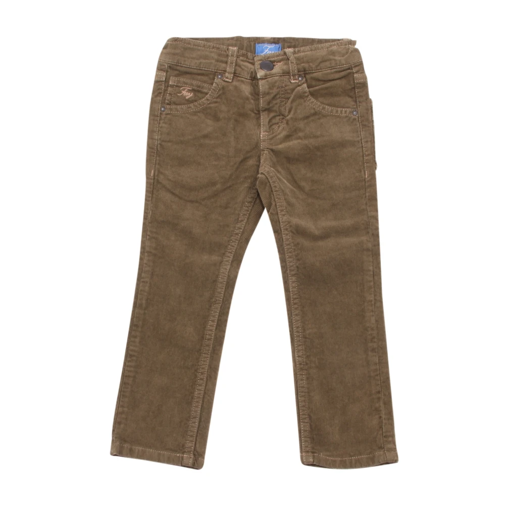 Fay Boys Green Trousers, 2 Y, Ca 05476 Velvet Trousers