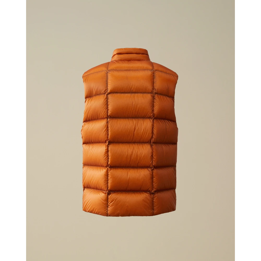 C.P. Company Oranje Hooded Puffer Vest Orange Heren