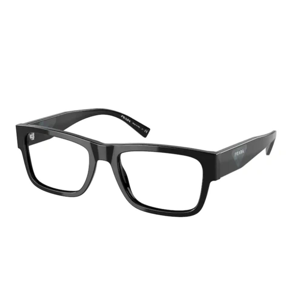 Prada Elegante en stijlvolle -Pr15YV-1B1O1 Black C.54 bril voor heren Black Unisex