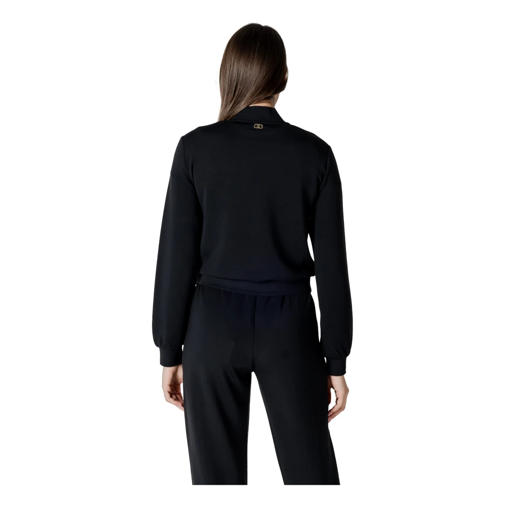 Liu Jo Onbedekte Sweatshirt Modal Polyester Elastaan Black Dames