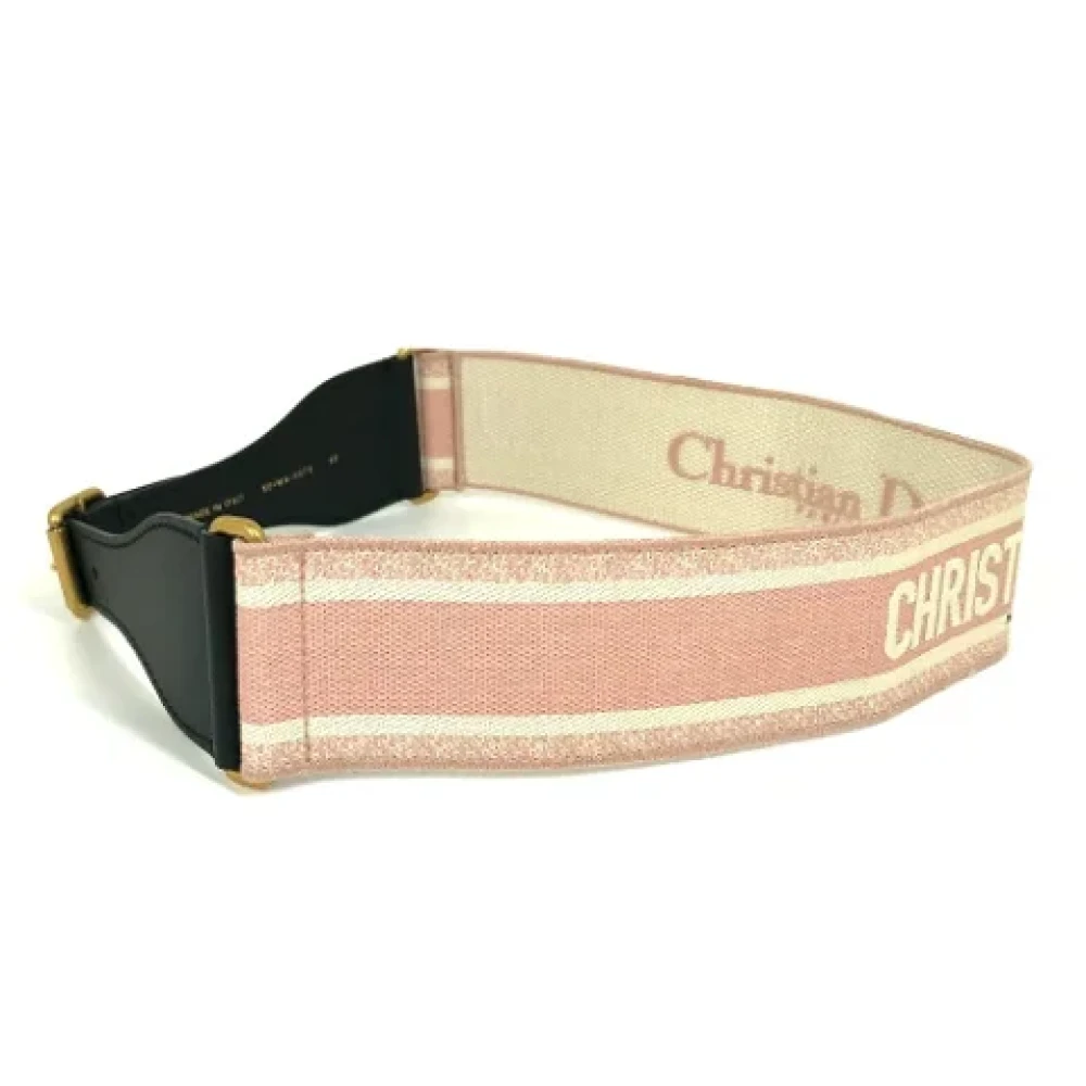 Dior Vintage Pre-owned Fabric belts Pink Dames
