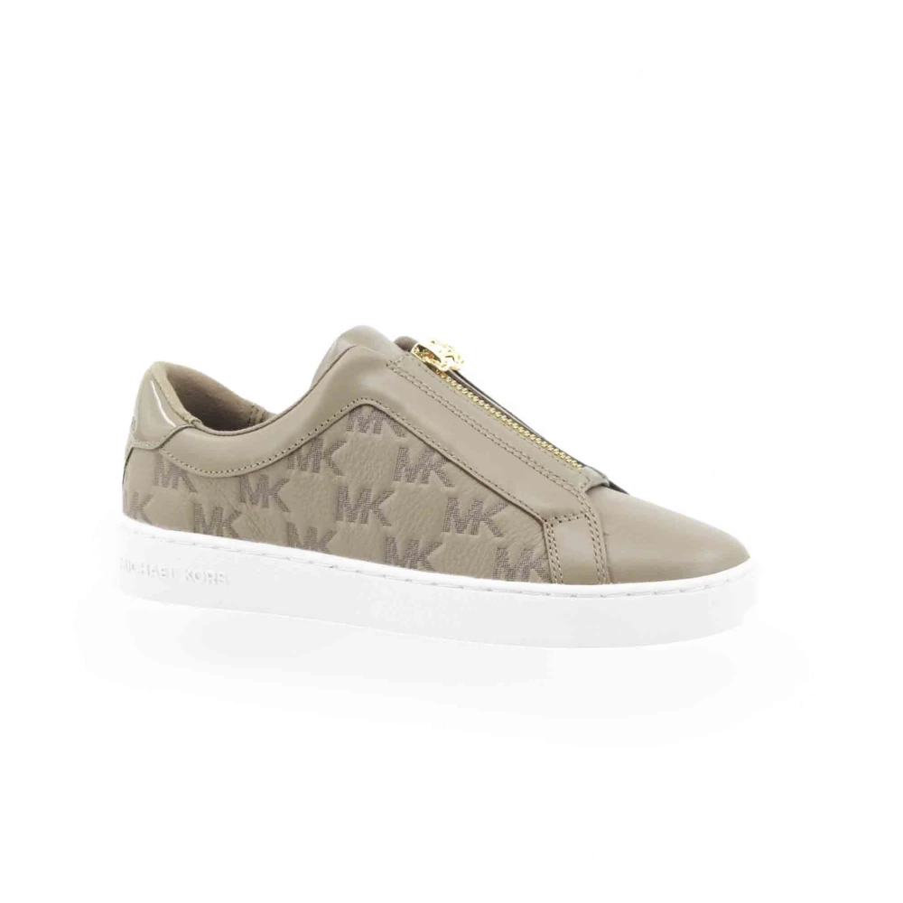 Michael Kors Keaton Zip Slip On Dames Schoenen Beige