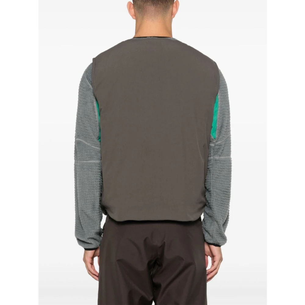 Gr10K Gewatteerd vest met eigentijds ontwerp Gray Heren