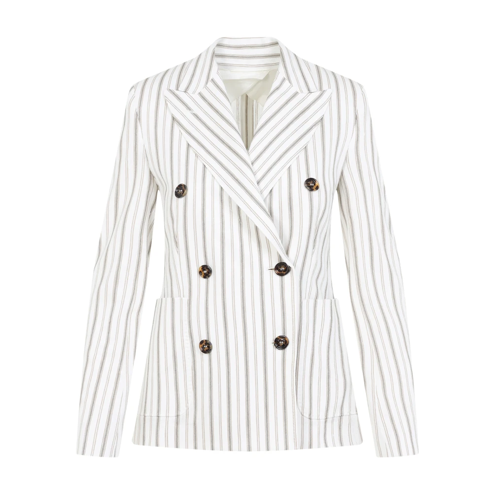 Max Mara Elegant Nude & Neutral Jacket White Dames