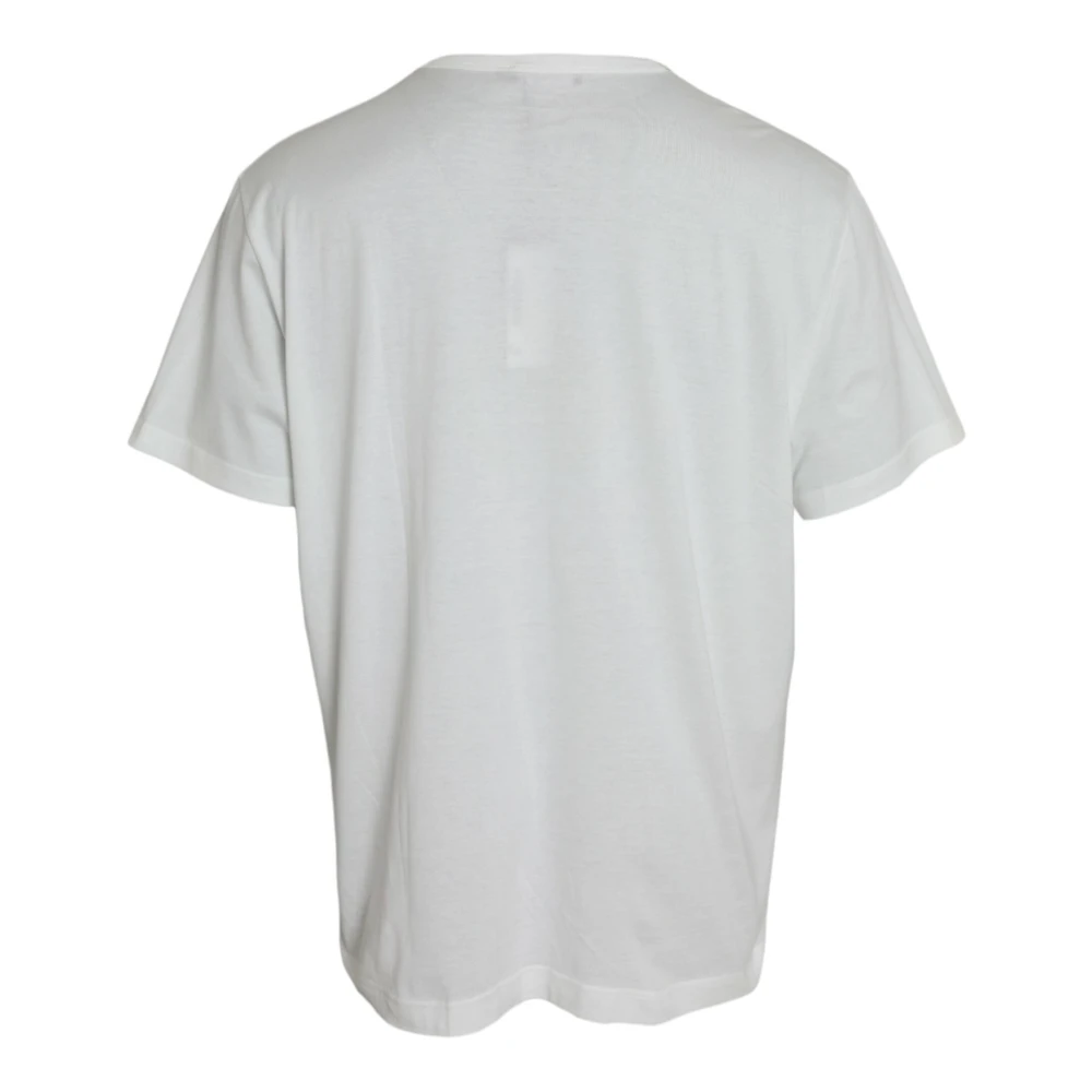 Dolce & Gabbana Wit geëmbosseerd logo T-shirt White Heren