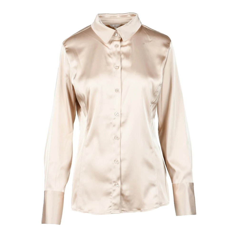 Guess Stijlvolle Shirt met Polyester en Spandex Beige Dames
