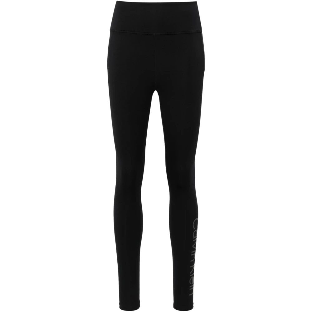 Calvin Klein Sportiga Svarta Leggings Scuba Design Black, Dam