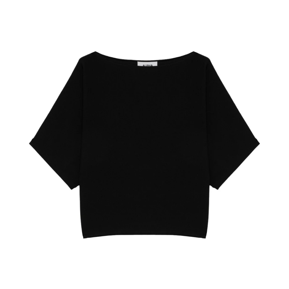 Alpha Studio Donna Nero - Scollo Barca M/Manche Kimono - Knitwear - L