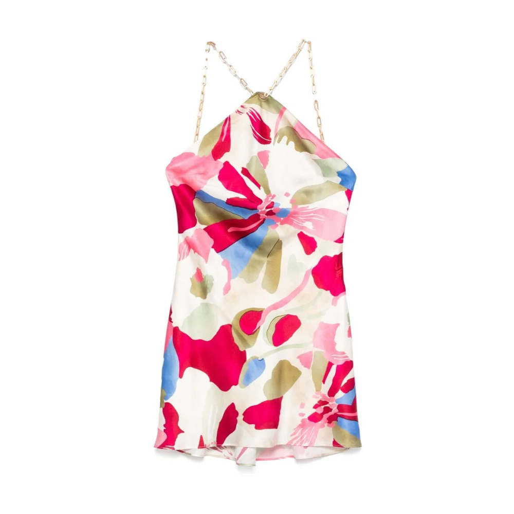 Cult Gaia Bloemenprint Roze Schouderband Jurk Multicolor Dames