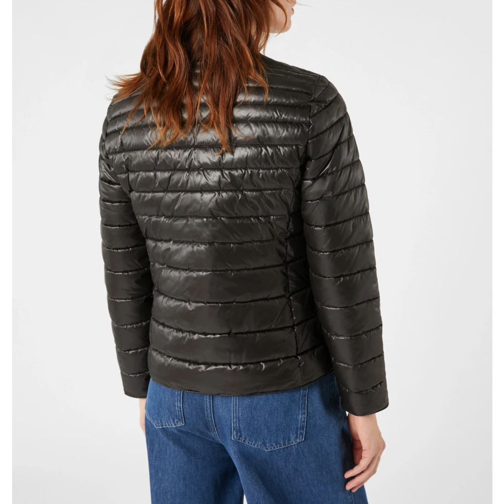Pennyblack Omkeerbare Gewatteerde Jas Jabot Stijl Black Dames