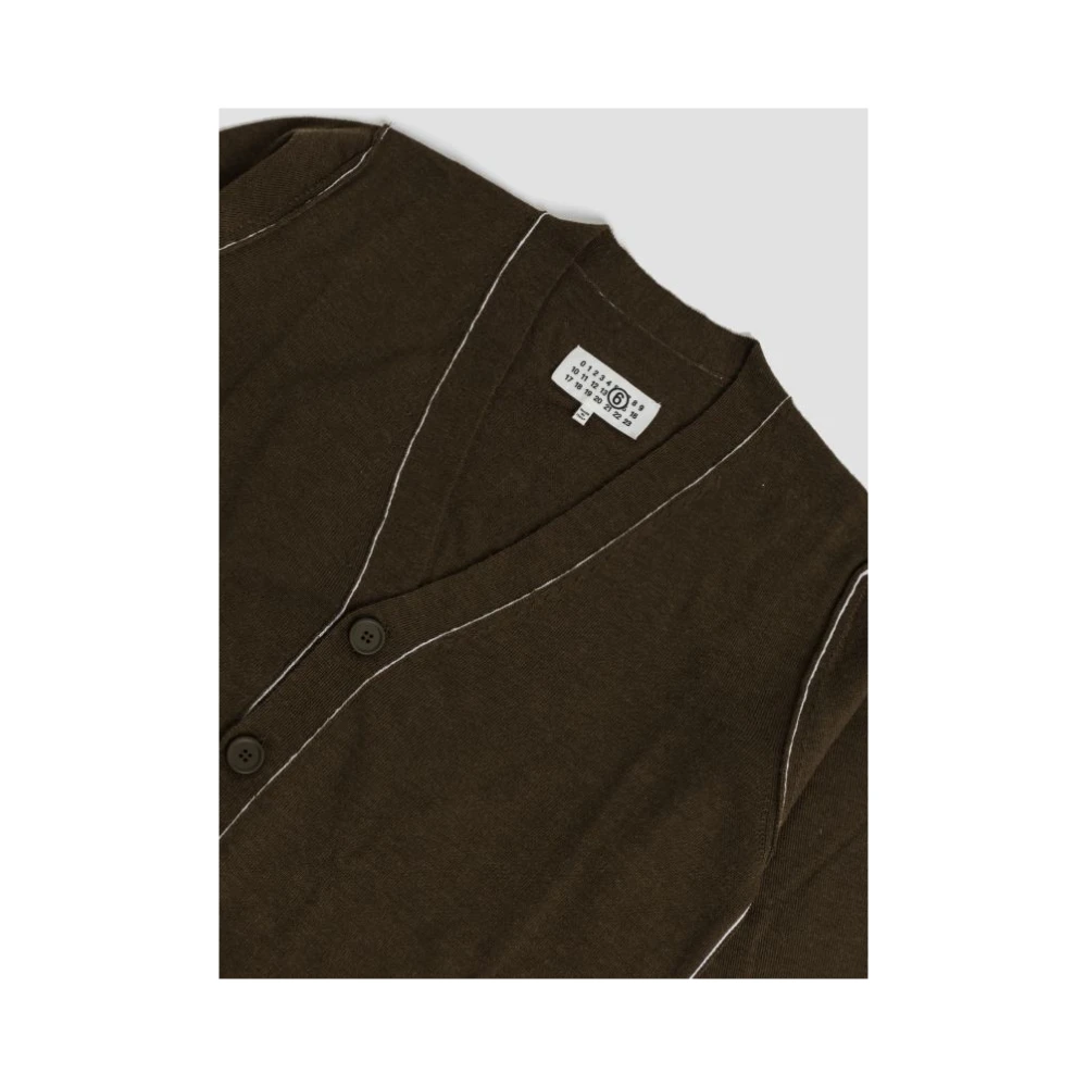 MM6 Maison Margiela Groen wollen vest militaire stijl Green Heren