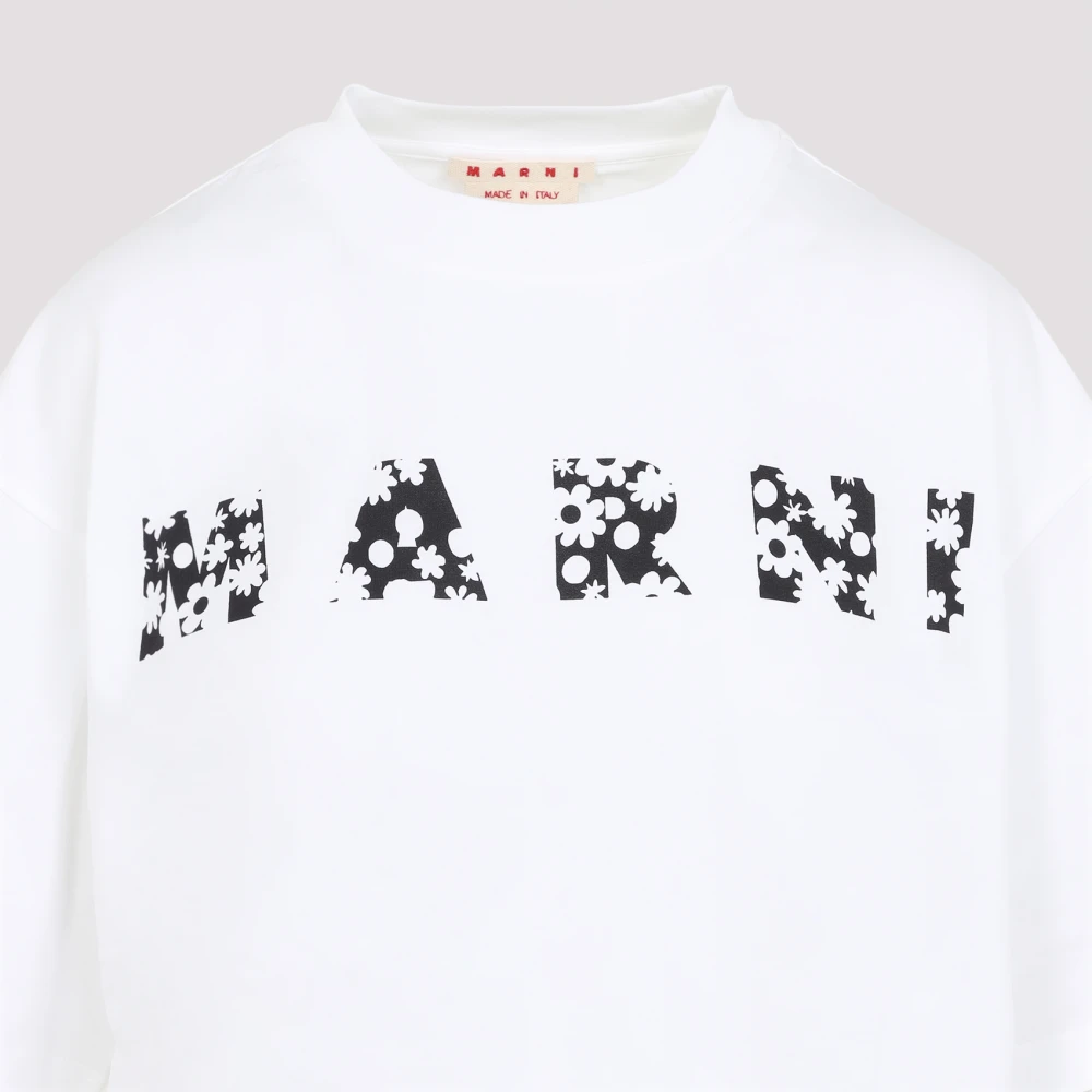 Marni Witte T-shirt voor vrouwen White Dames