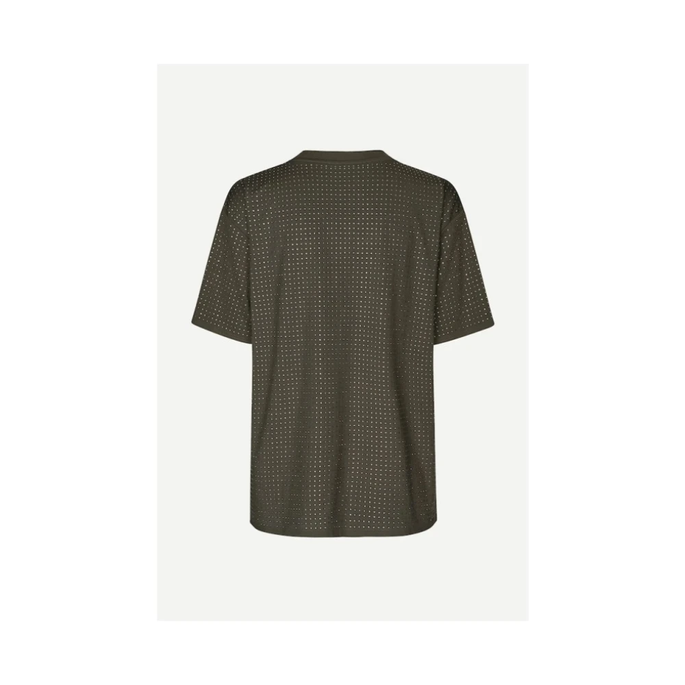 Samsøe Oversized kristalversierd T-shirt Green Heren