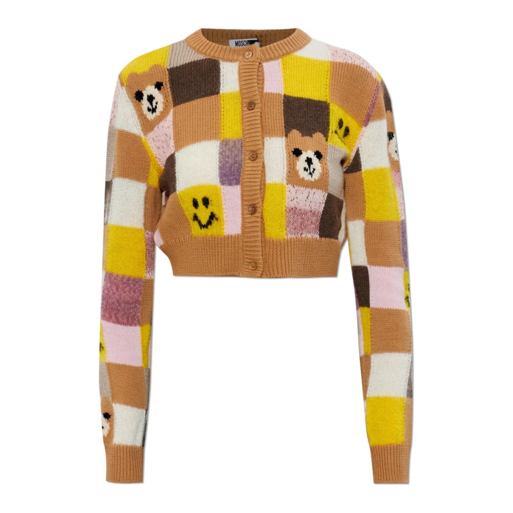 Moschino Women's Multicolor Cardigans, S, Short Cardigan