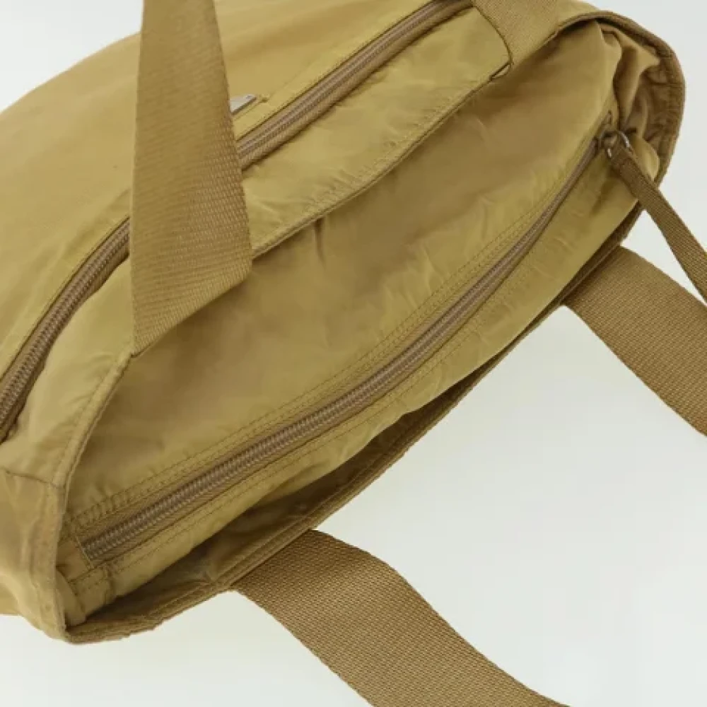 Prada Vintage Pre-owned Canvas prada-bags Beige Dames