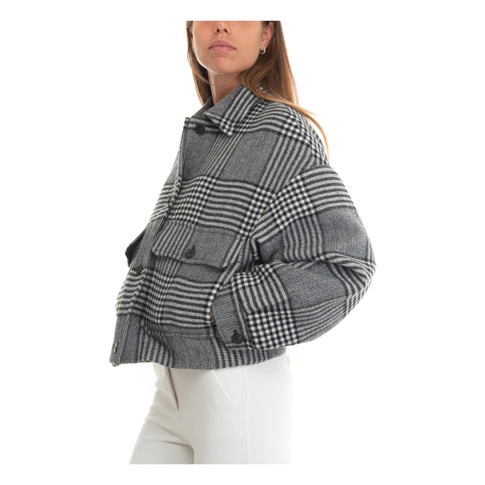 Max Mara Weekend Glencheck Short Caban Jacket Multicolor Dames