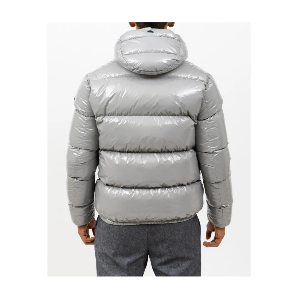 Herno Glossy Bomber Jacket White Heren