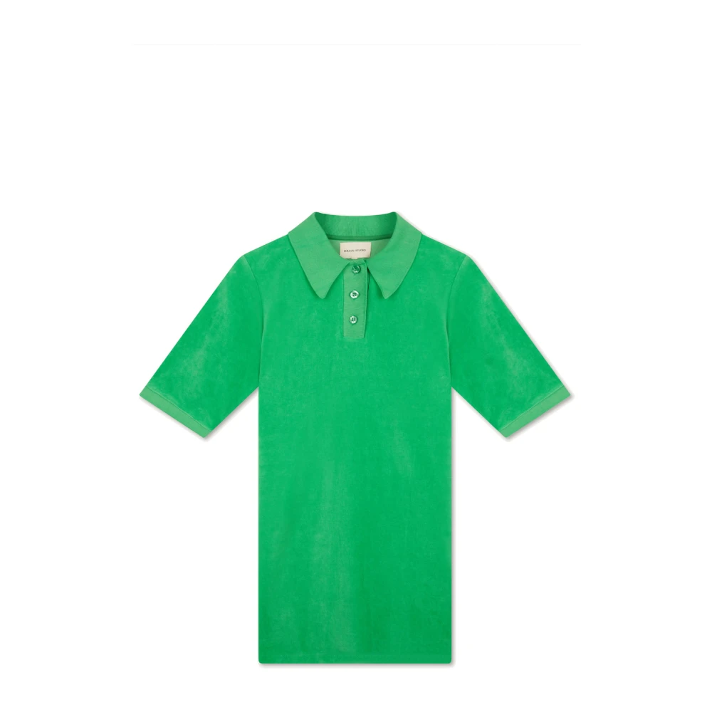Loulou Studio Groene T-shirt Mini Jurk Green Dames