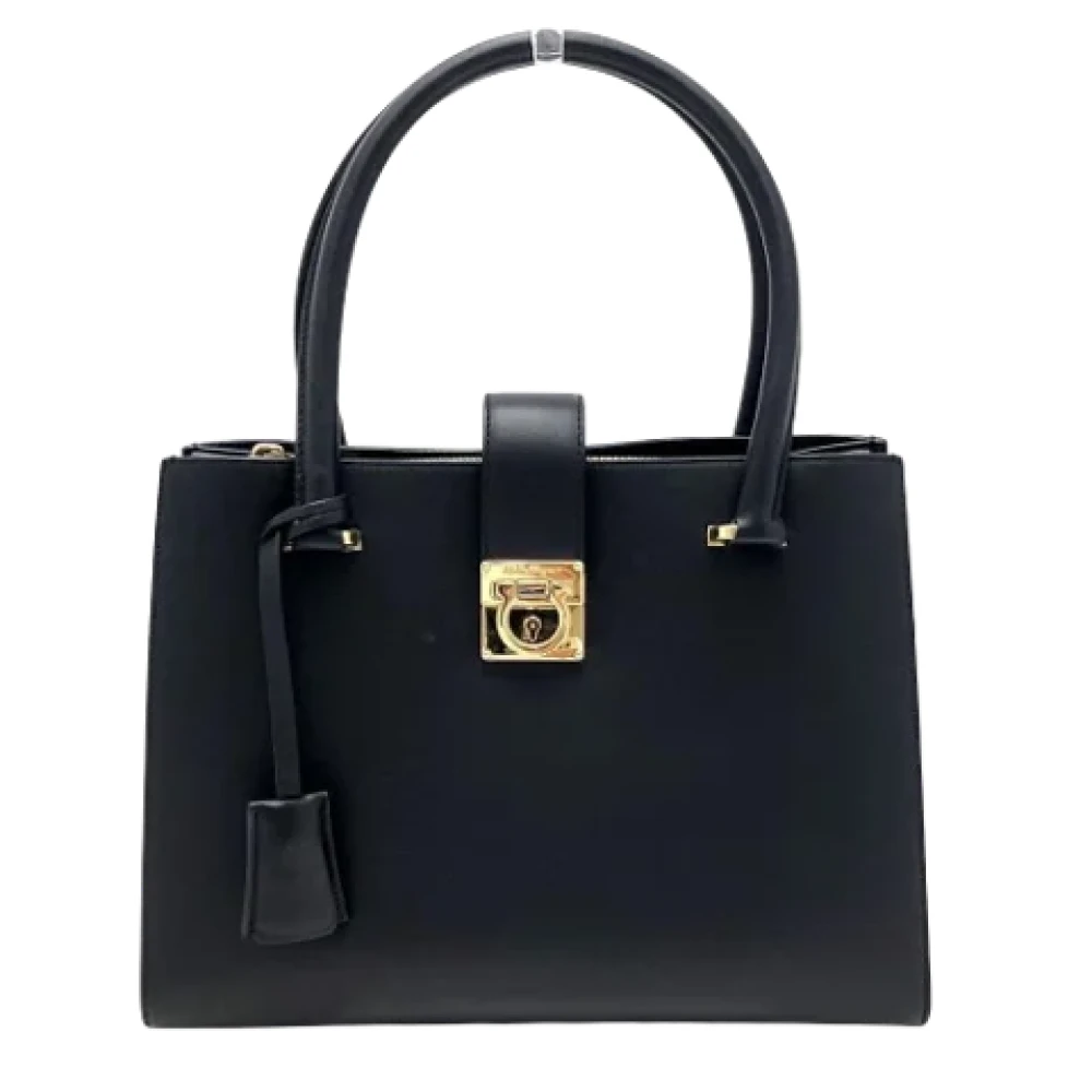 Salvatore Ferragamo Pre-owned Leather handbags Black Dames