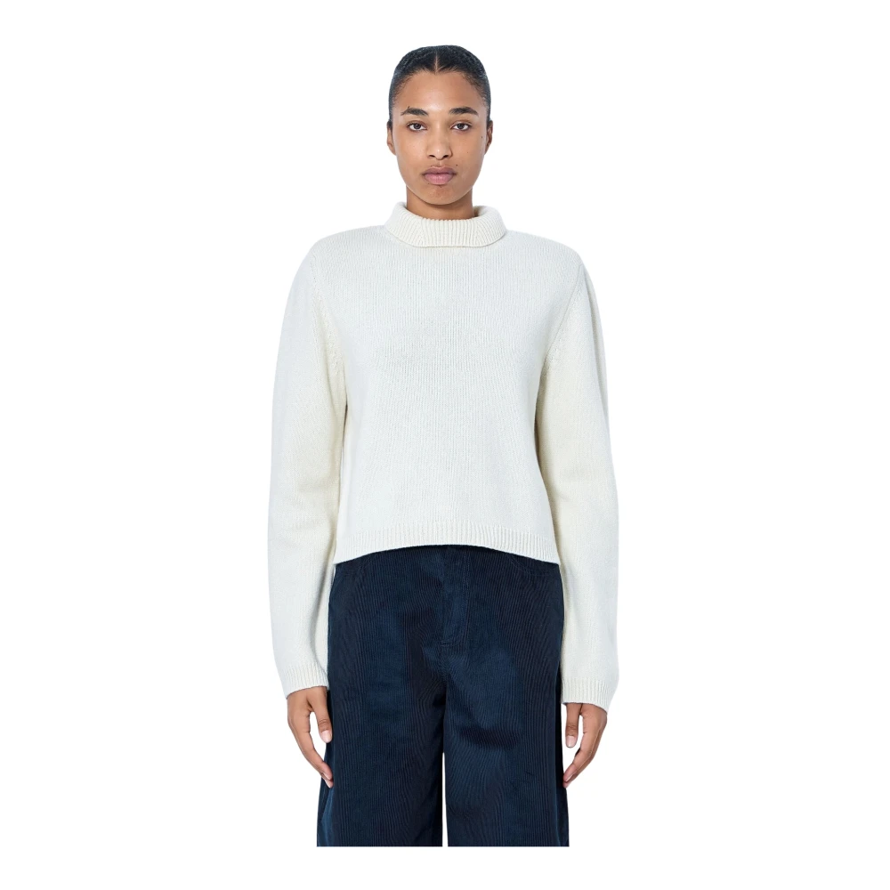 Róhe , Turtlenecks, Female, White, Xs, Statement Shoulder Cropped Turtleneck