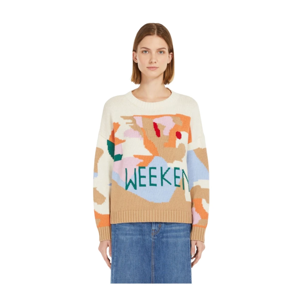Max Mara Fabian Katoenen Trui Oranje Multicolor Dames