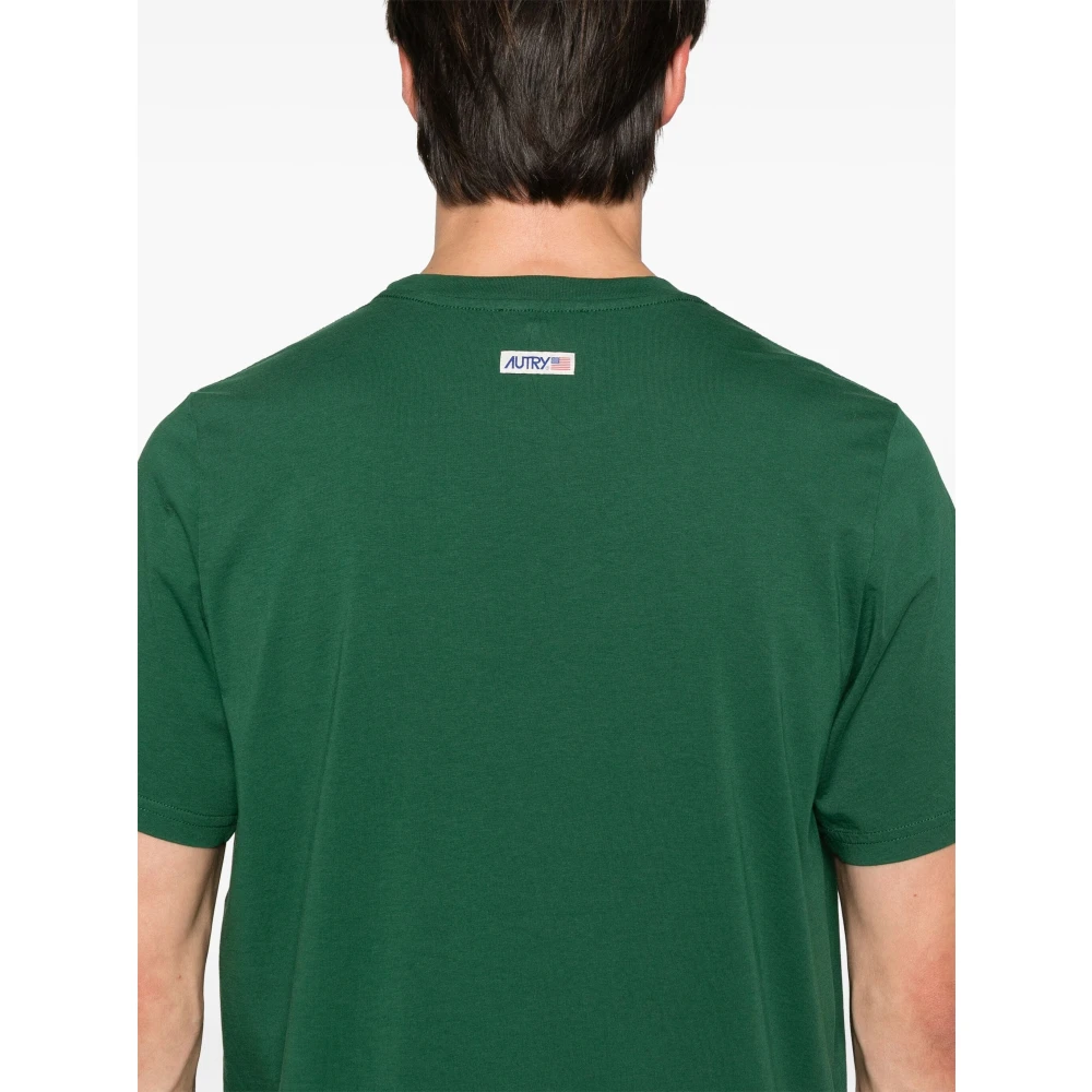 Autry Groene T-shirts en Polos met Logoed Patch Green Heren